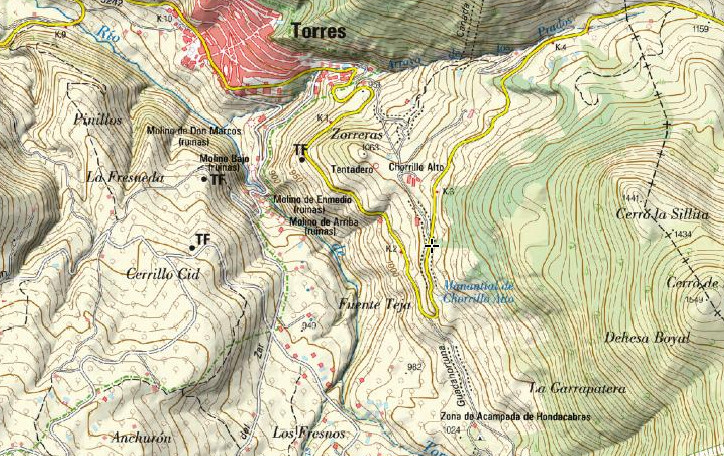 Fuente del Chorrillo Alto - Fuente del Chorrillo Alto. Mapa