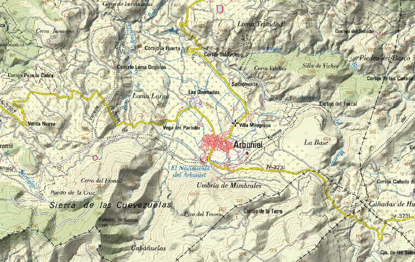 Fuente de los Castaos - Fuente de los Castaos. Mapa