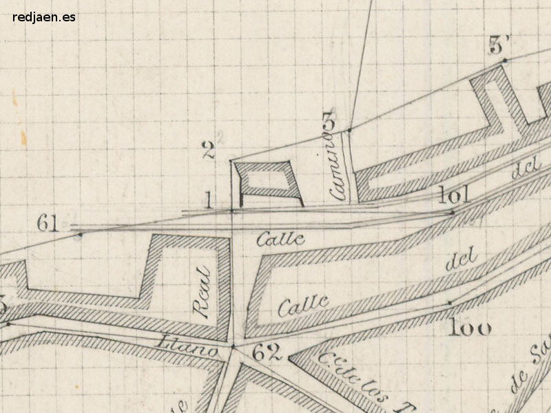 Casa de la Carretera de Arquillos n 32 - Casa de la Carretera de Arquillos n 32. Plano topogrfico de 1894