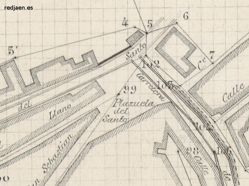 Plaza Domingo lvarez - Plaza Domingo lvarez. Plano topogrfico de 1894