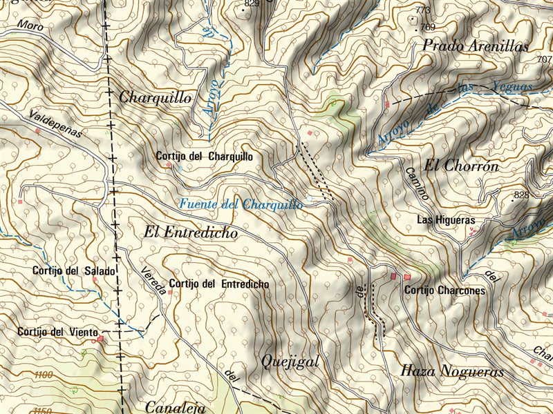 Fuente del Charquillo - Fuente del Charquillo. Mapa