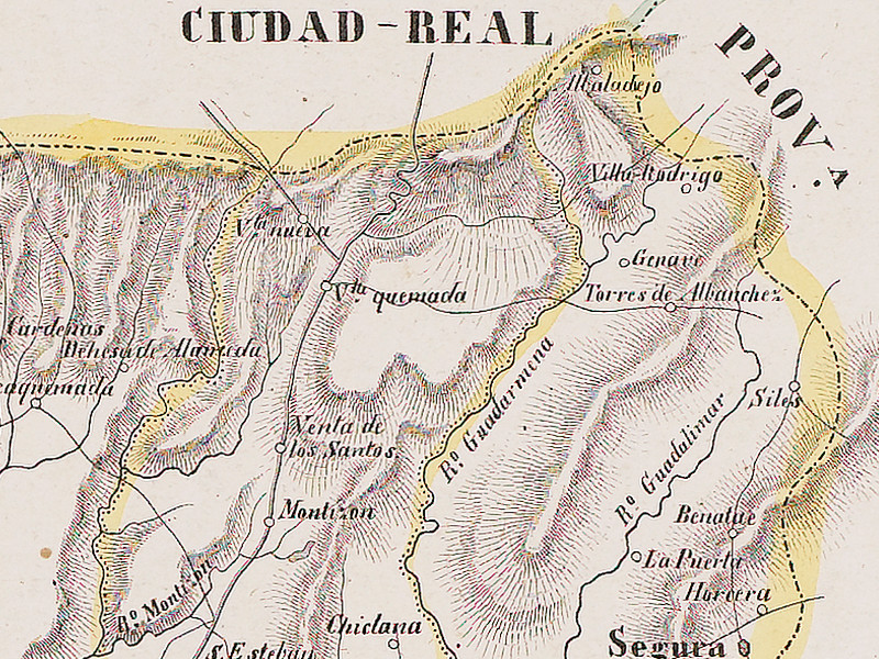 Historia de Orcera - Historia de Orcera. Mapa 1850