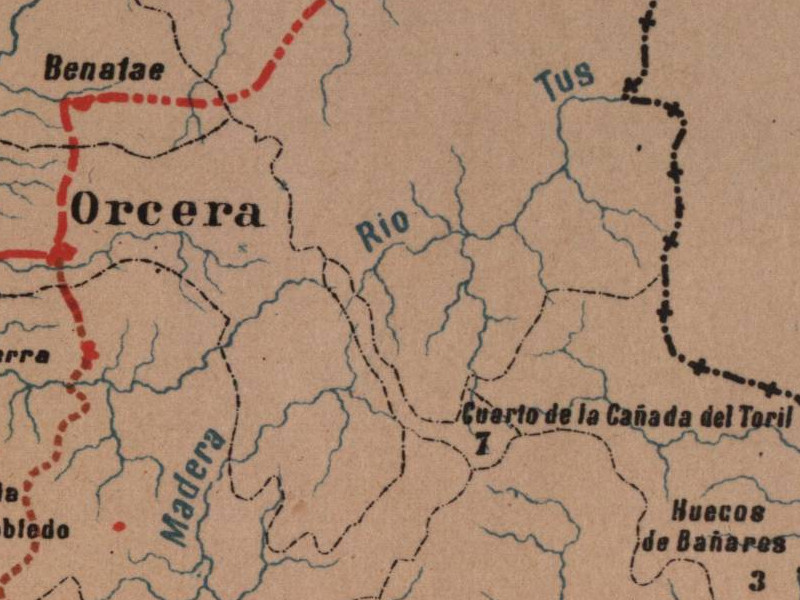 Historia de Orcera - Historia de Orcera. Mapa 1885