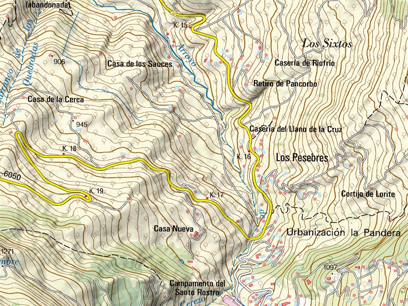 Casera del Llano de la Cruz - Casera del Llano de la Cruz. Mapa