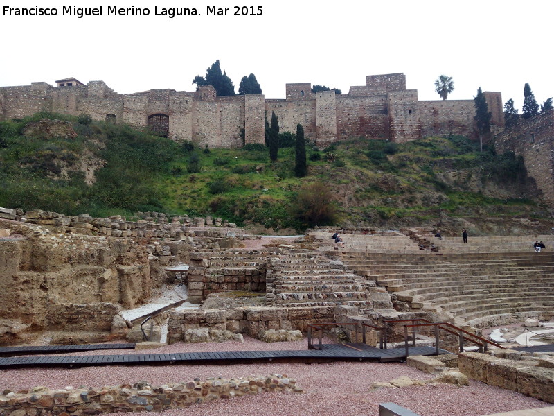 Teatro Romano de Mlaga - Teatro Romano de Mlaga. Lateral