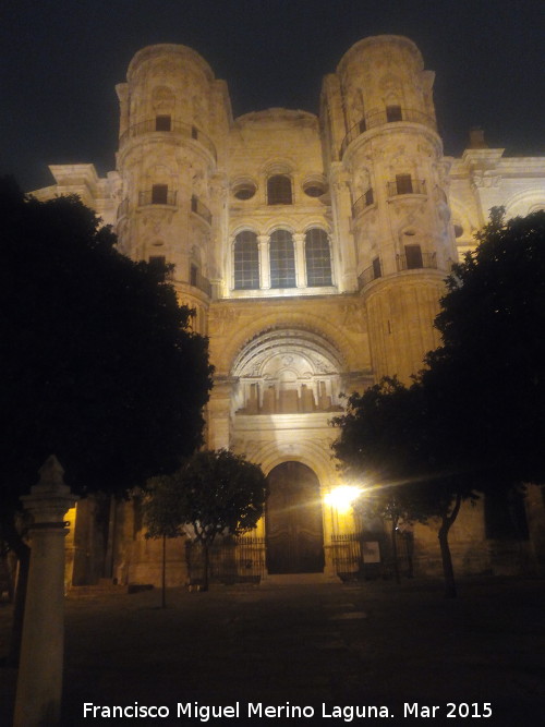 Catedral de Mlaga - Catedral de Mlaga. De noche