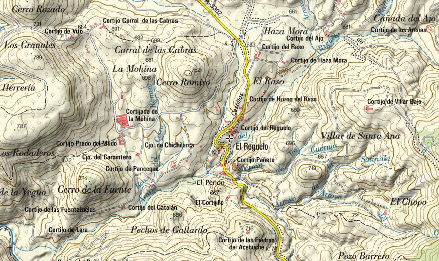 Aldea El Reguelo - Aldea El Reguelo. Mapa