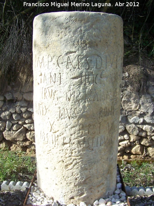 Historia de Pegalajar - Historia de Pegalajar. Miliario romano de Adriano