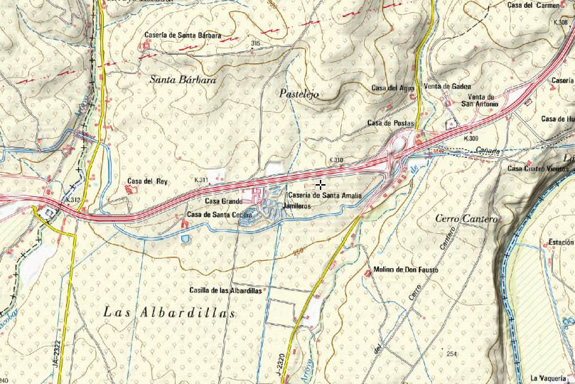 Casera de Santa Amalia - Casera de Santa Amalia. Mapa