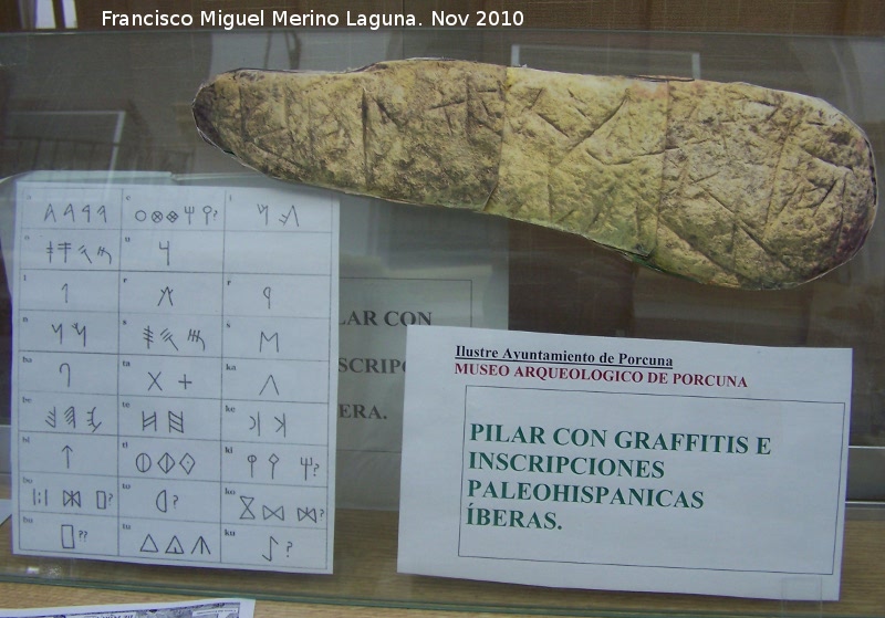 Historia de Porcuna - Historia de Porcuna. Inscripciones iberas. Museo del Ayuntamiento