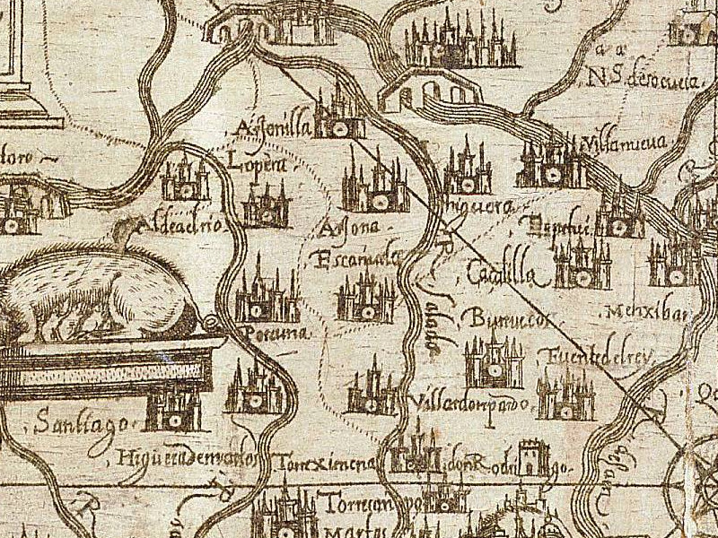 Historia de Porcuna - Historia de Porcuna. Mapa 1588