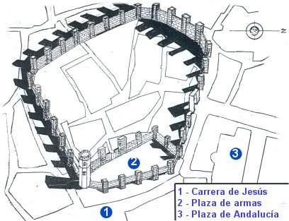 Castillo de Porcuna - Castillo de Porcuna. Plano