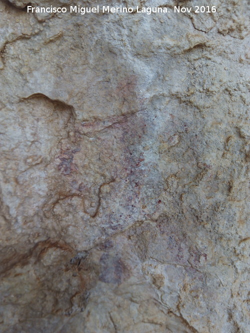 Pinturas rupestres de las Cuevas del Curro Abrigo I - Pinturas rupestres de las Cuevas del Curro Abrigo I. Antropomorfo del grupo II