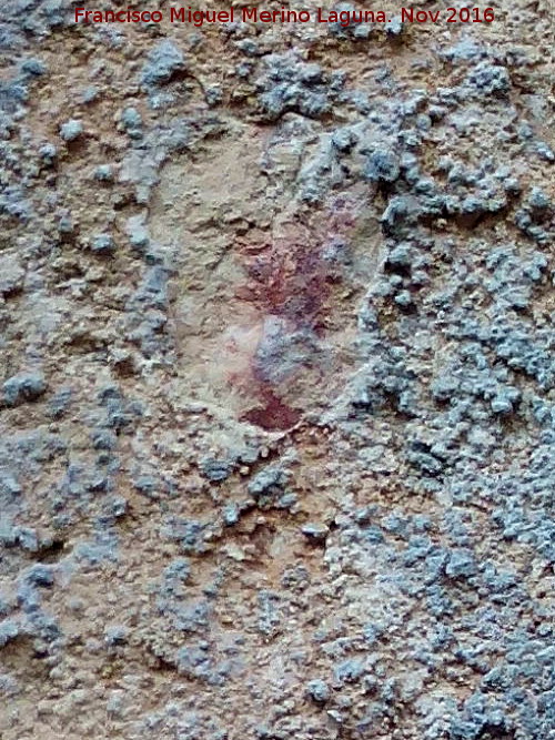 Pinturas rupestres de las Cuevas del Curro Abrigo III - Pinturas rupestres de las Cuevas del Curro Abrigo III. Mancha de la izquierda