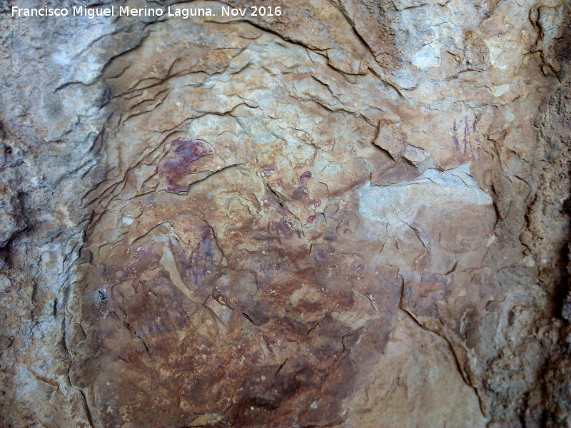 Pinturas rupestres de las Cuevas del Curro Abrigo III - Pinturas rupestres de las Cuevas del Curro Abrigo III. Panel principal