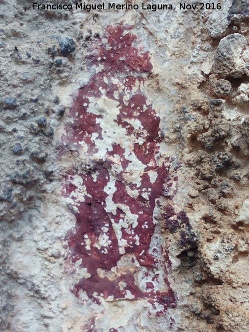 Pinturas rupestres de las Cuevas del Curro Abrigo III - Pinturas rupestres de las Cuevas del Curro Abrigo III. Figura de arriba