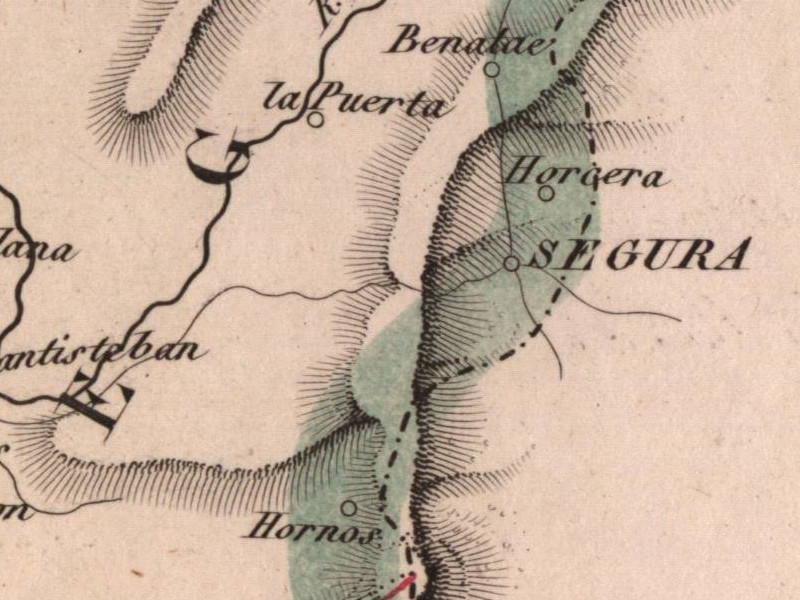 Historia de La Puerta de Segura - Historia de La Puerta de Segura. Mapa 1847