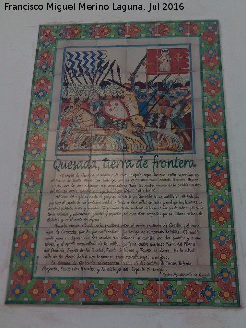 Historia de Quesada - Historia de Quesada. Azulejos de tierra de frontera