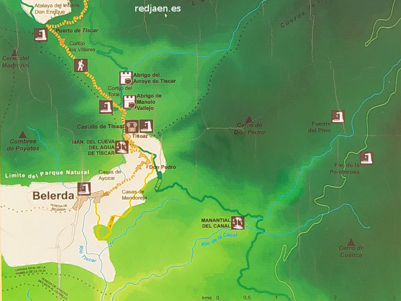 Castillo de T�scar - Castillo de T�scar. Mapa