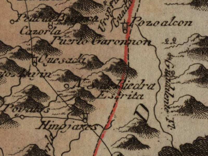 Santuario de Tscar - Santuario de Tscar. Mapa 1799