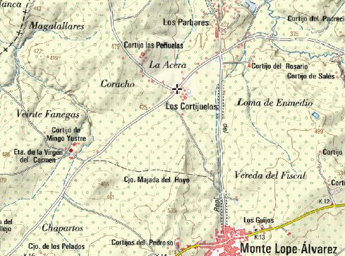 Aldea Los Cortijuelos - Aldea Los Cortijuelos. Mapa