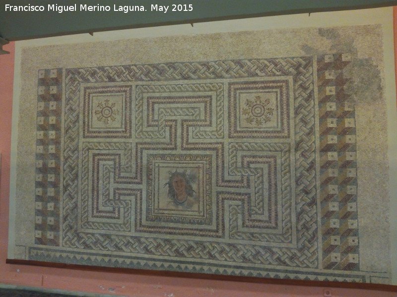 Villa Romana de Bruel - Villa Romana de Bruel. Mosaico romano siglos III-IV d.C. Museo Provincial de Jan