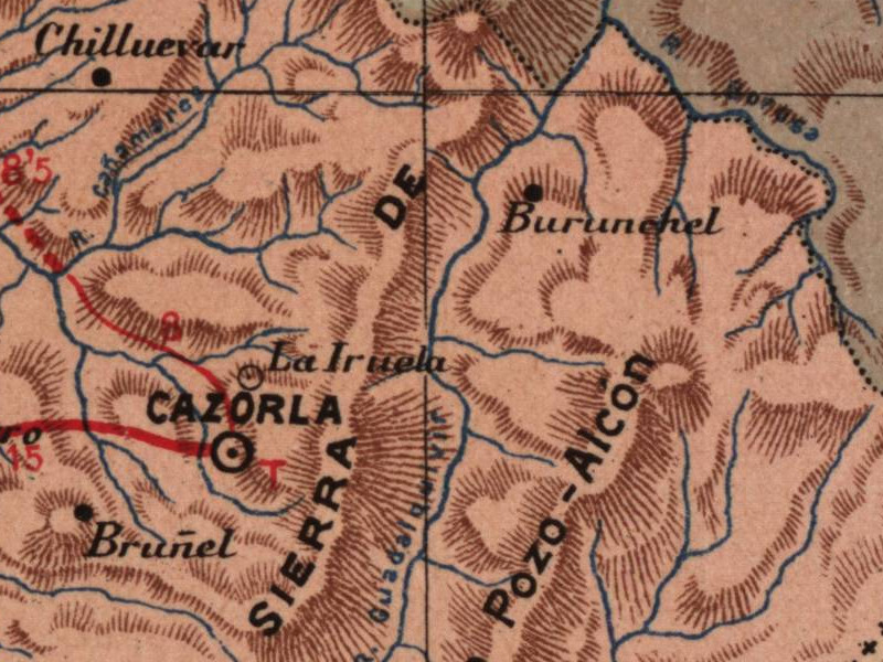 Villa Romana de Bruel - Villa Romana de Bruel. Mapa 1901