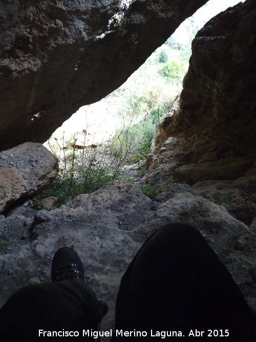 Cueva de la Zorra - Cueva de la Zorra. Pendiente del suelo