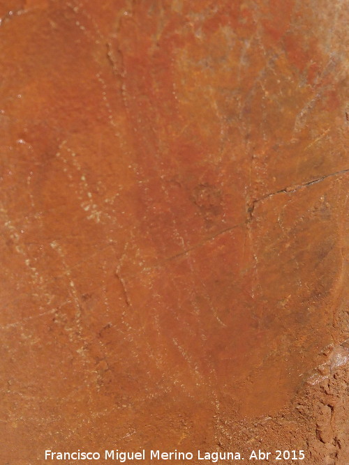 Pinturas rupestres del Abrigo de la Cueva del Santo Grupo I - Pinturas rupestres del Abrigo de la Cueva del Santo Grupo I. Antropomorfo