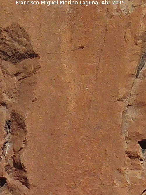 Pinturas rupestres del Abrigo de la Cueva del Santo Grupo II - Pinturas rupestres del Abrigo de la Cueva del Santo Grupo II. Cruciforme blanco