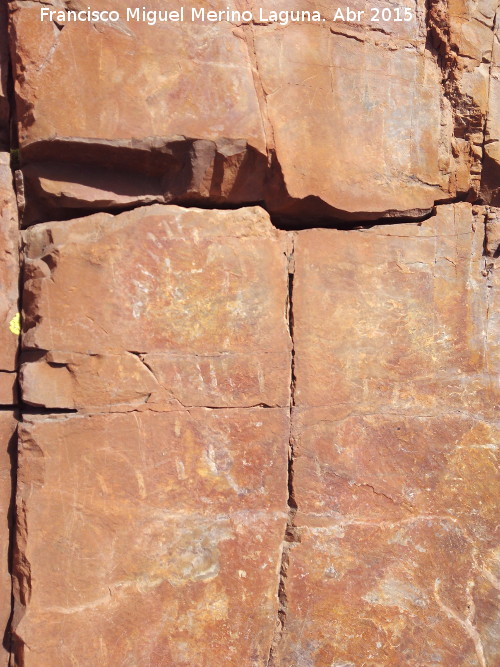 Pinturas rupestres del Abrigo de la Cueva del Santo Grupo V - Pinturas rupestres del Abrigo de la Cueva del Santo Grupo V. 