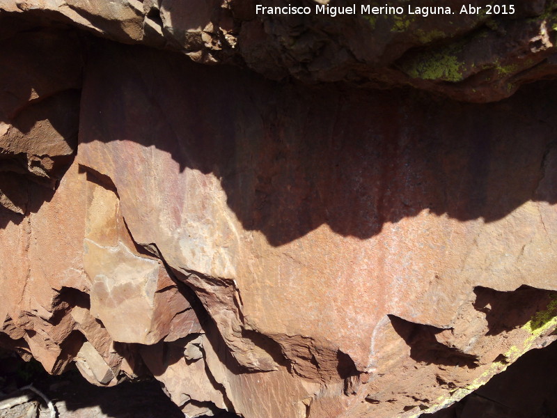 Pinturas rupestres del Abrigo de la Cueva del Santo Grupo VI - Pinturas rupestres del Abrigo de la Cueva del Santo Grupo VI. Panel