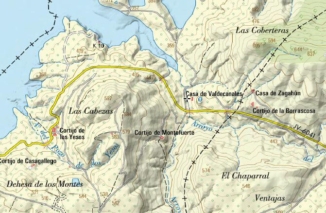 Cortijo de Valdecanales - Cortijo de Valdecanales. Mapa