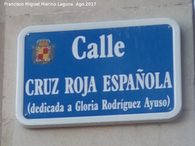 Calle Cruz Roja Espaola - Calle Cruz Roja Espaola. Placa