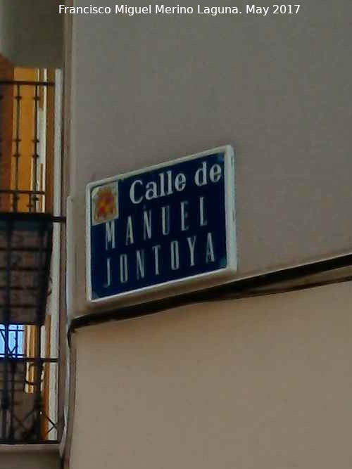 Calle Manuel Jontoya - Calle Manuel Jontoya. Placa