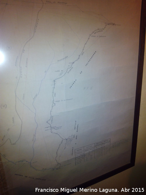 Historia de Santa Elena - Historia de Santa Elena. Plano antiguo de la Caada del Puerto del Muladar y la Caada de Navavaca