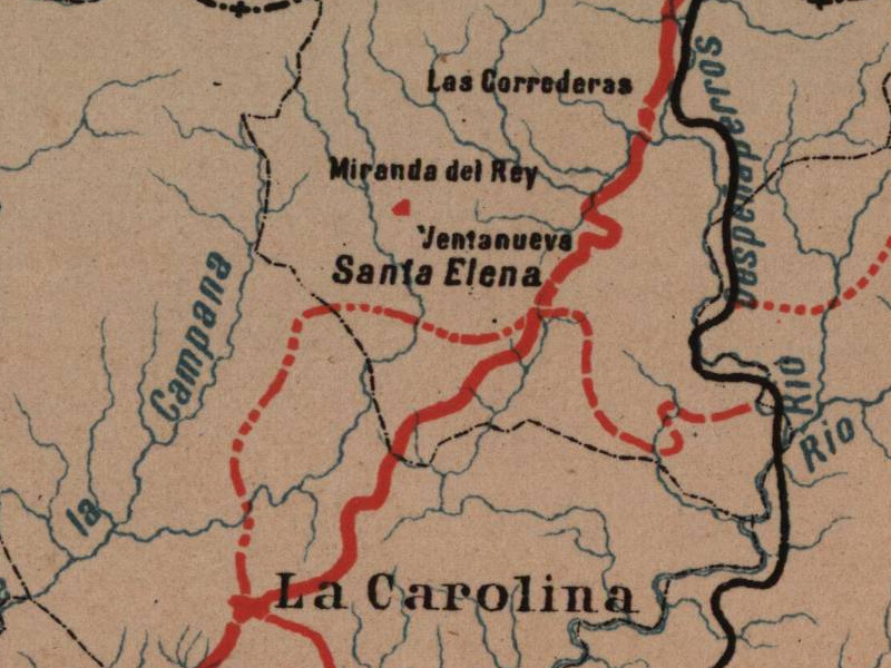 Historia de Santa Elena - Historia de Santa Elena. Mapa 1885