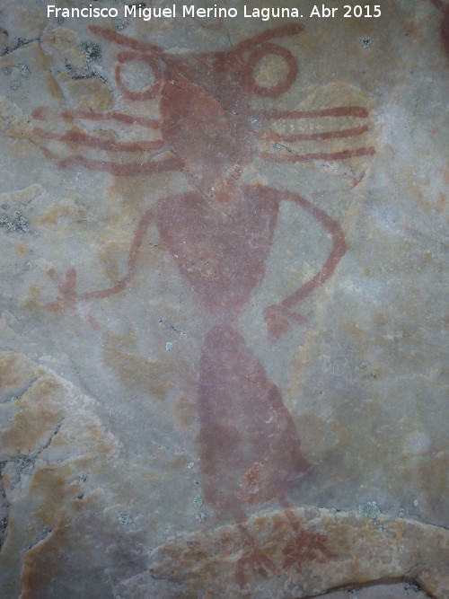 Pinturas rupestres del Abrigo de los rganos I - Pinturas rupestres del Abrigo de los rganos I. Chamn izquierdo