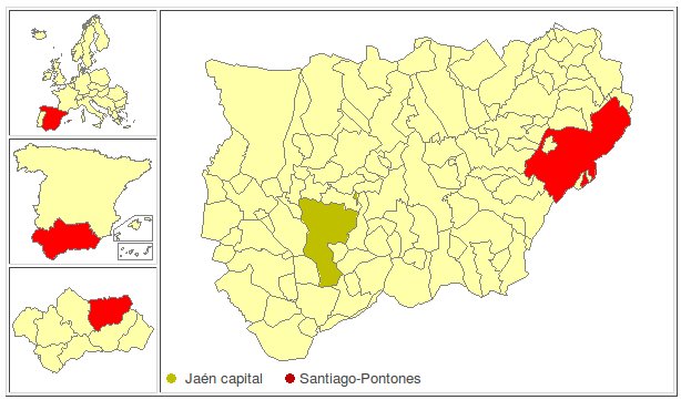 Santiago-Pontones - Santiago-Pontones. Localizacin