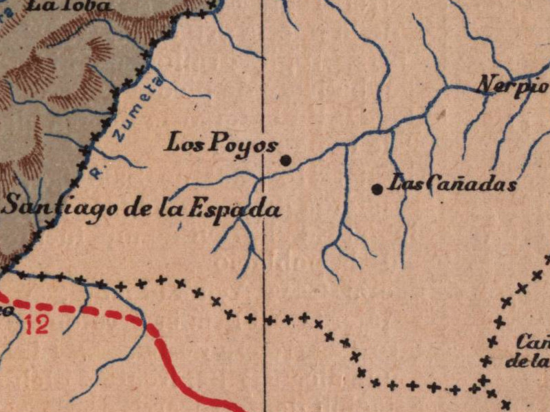 Historia de Santiago-Pontones - Historia de Santiago-Pontones. Mapa 1901
