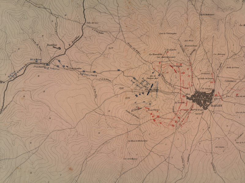 Batalla de Bailn - Batalla de Bailn. Mapa de la Batalla 1808