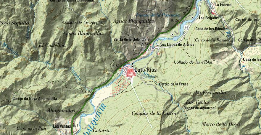 Aldea Coto Ros - Aldea Coto Ros. Mapa
