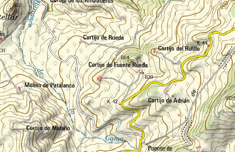 Cortijo de Fuente Rueda - Cortijo de Fuente Rueda. Mapa