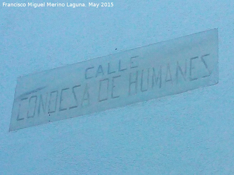 Calle Condesa de Humanes - Calle Condesa de Humanes. Placa