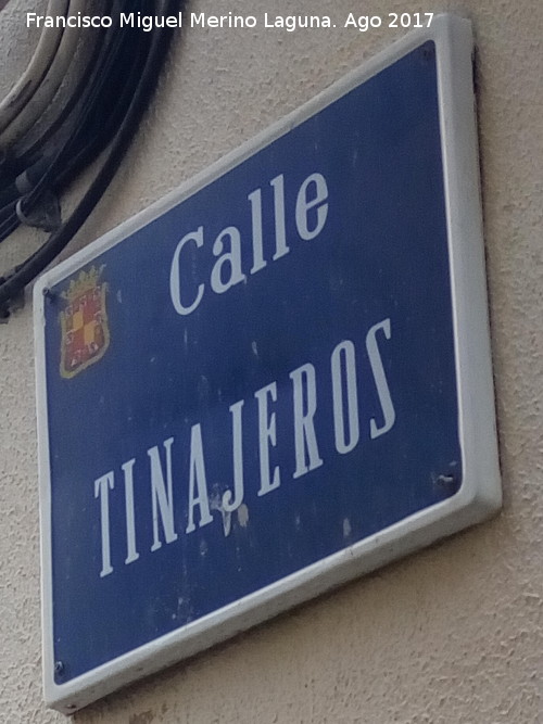 Calle Tinajeros - Calle Tinajeros. Placa