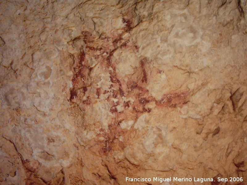 Pinturas rupestres del Abrigo de la Caada de la Cruz - Pinturas rupestres del Abrigo de la Caada de la Cruz. Escena de lucha