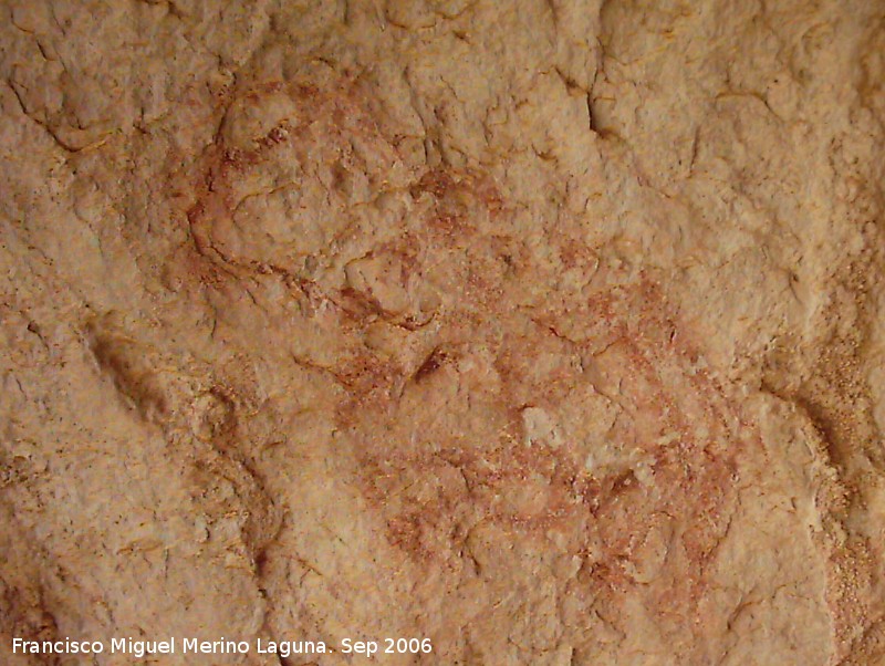 Pinturas rupestres del Abrigo de la Caada de la Cruz - Pinturas rupestres del Abrigo de la Caada de la Cruz. Figura indefinida