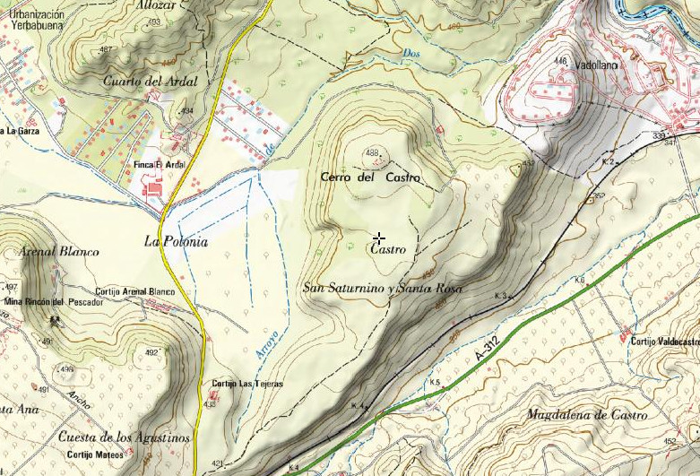 Cerro del Castro - Cerro del Castro. Mapa