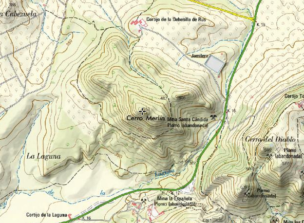 Cerro Merln - Cerro Merln. Mapa