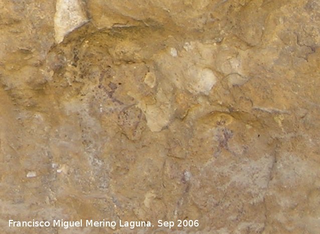 Pinturas rupestres de la Cueva del Engarbo I. Grupo IV. Panel I - Pinturas rupestres de la Cueva del Engarbo I. Grupo IV. Panel I. Dos guerreros